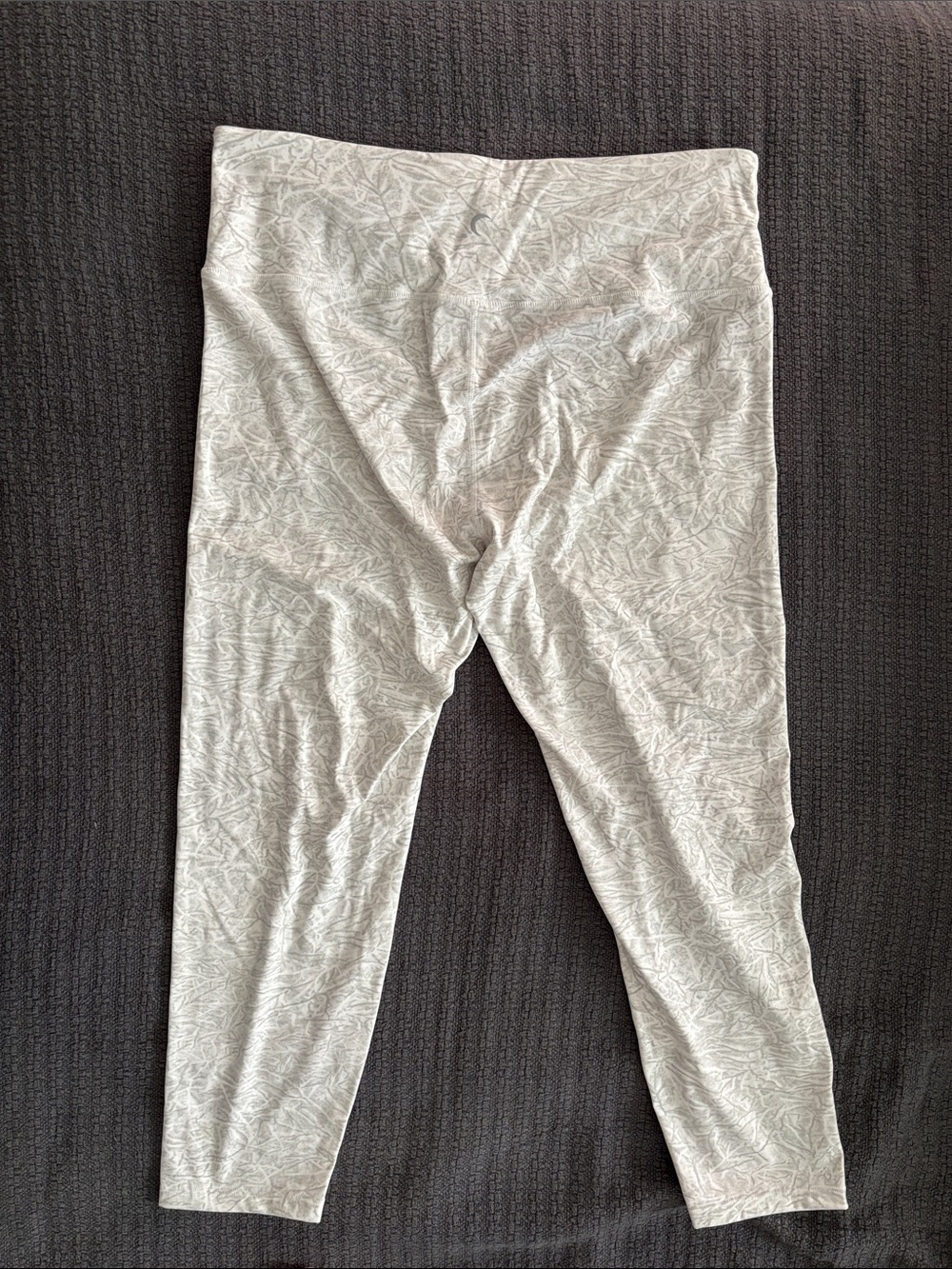 ZYIA active women’s Light Gray Printed Stretch Leggings - Picture 3 of 6